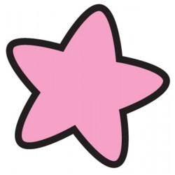 Sticker étoile filante colorée