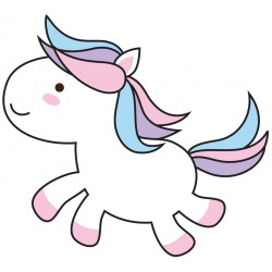 Sticker gobelet rose licorne