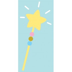 Sticker papillon rose fond bleu
