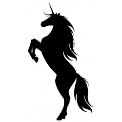 Sticker licorne sûre dressage