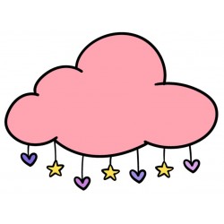 Sticker lunettes coeur mauves