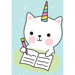 Sticker licorne cercle rose