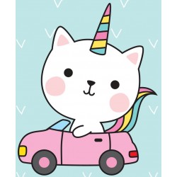 Sticker chatcorne livre