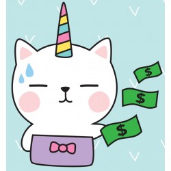 Sticker chatcorne shopping