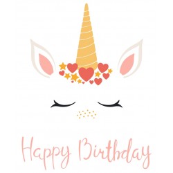 Sticker unicorn party