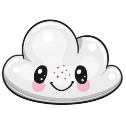 Sticker licorne nuage papillon