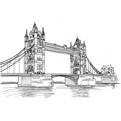 Sticker drapeau londonien motifs