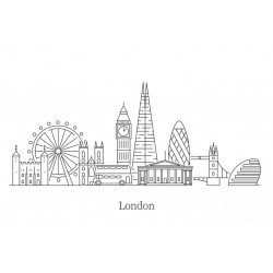 Sticker tour horloge argent