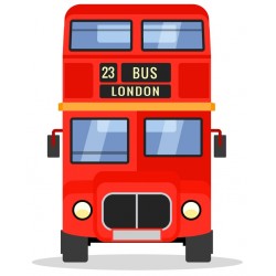 Sticker drapeau Londres beige