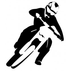 Sticker moto face noire