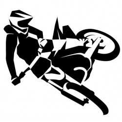 Sticker moto noire blanche