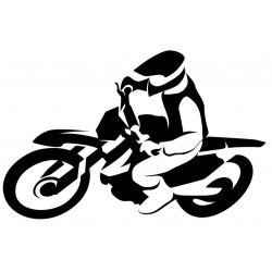 Sticker moto crantée noire