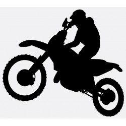 Sticker moto noir blanc