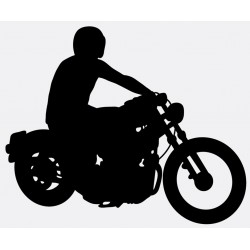 Sticker moto crantée noire
