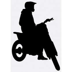 Sticker motarde noire
