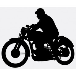 Sticker motard côté arrêt