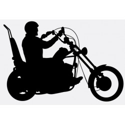 Sticker motard siège arrière