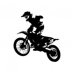 Sticker motard arrière gauche