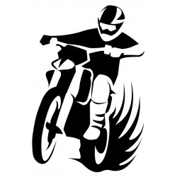Sticker moto cross bicolore