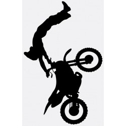 Sticker motard noir concentré
