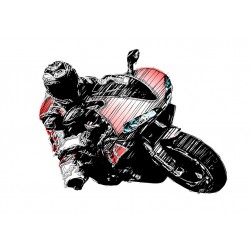 Sticker moto noire inversée