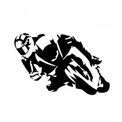 Sticker motard regard