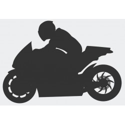 Sticker moto grisée trace