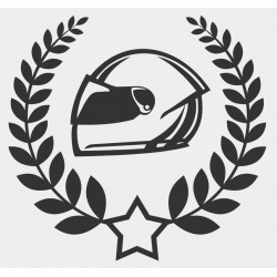 Sticker moto grisée côté