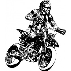 Sticker moto rouge 29 racing