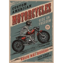 Sticker motard bleu fond bleu