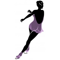 Sticker patineuse jambes croisées