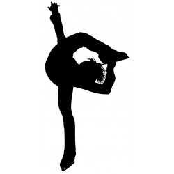 Sticker patineur accroupi tourne