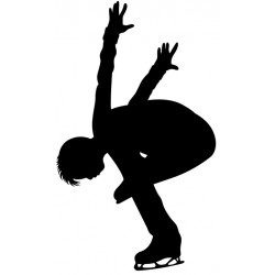 Sticker patineur contorsion
