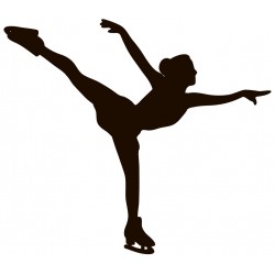 Sticker patineur baissé bras levés