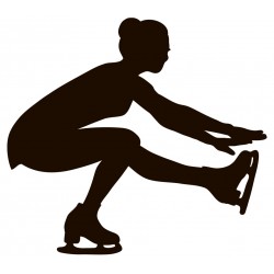 Sticker grand écart patineuse