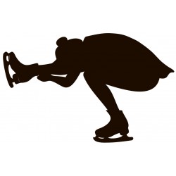Sticker patineuse penchée arrière
