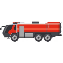 Sticker camion rouge blanc