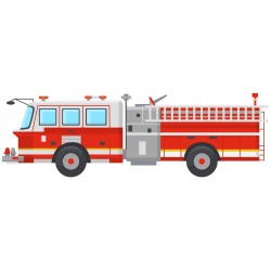 Sticker camion rouge noir