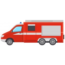 Sticker camion pompiers échelle