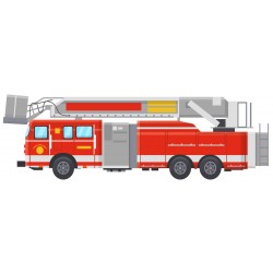 Sticker camion rouge gris