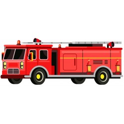 Sticker pompier rouge extincteur