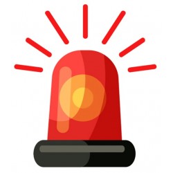 Sticker extincteur rouge flamme