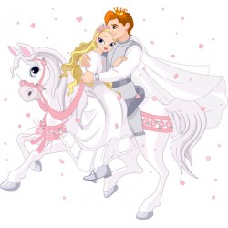 Sticker château rose rouge