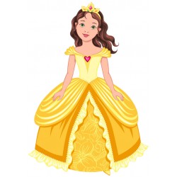 Sticker princesse rose incarnadin