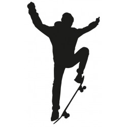 Sticker homme skate équilibre