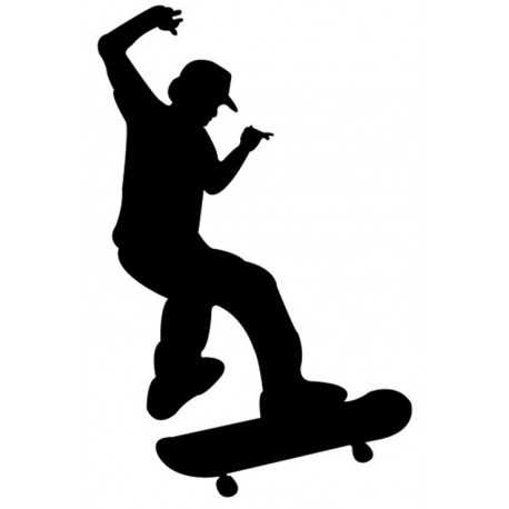 Sticker homme skate horizontal