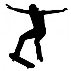 Sticker homme skate pied