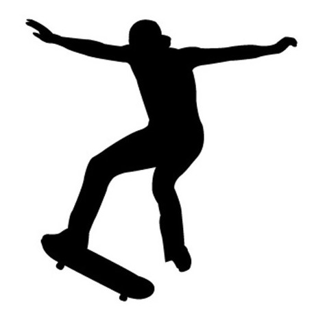 Sticker homme skate pied