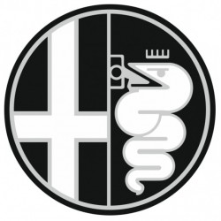 Stickers Alfa Roméo logo blanc