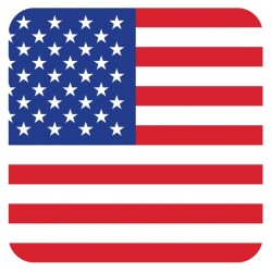 Sticker drapeau rond USA